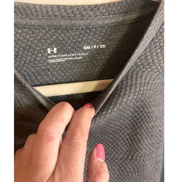 Under Armour UA Move Light Tunic Grey/Black Mesh Long Sleeve Pullover - Picture 7 of 7